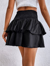 Shirred Waist Layered Skirt