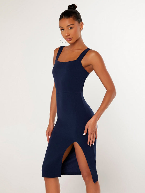 BAE Slit Knee Length Bodycon Dress