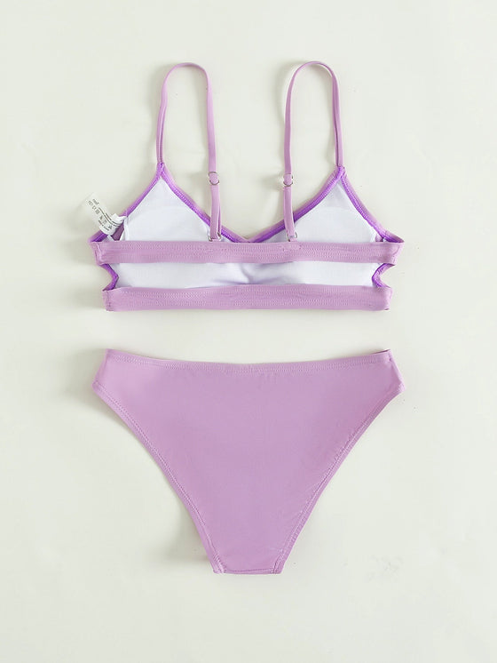 Teen Girls Cut out Bikini Swimsuit