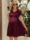 Maternity Solid High Waist Dress