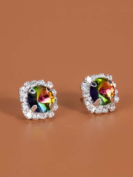 Rhinestone Decor Stud Earrings