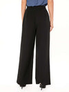 Zipper Fly Fold Pleated Palazzo Pants