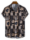 Men Random Geo Plant Print Shirt