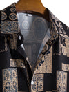 Men Random Geo Plant Print Shirt