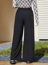 Zipper Fly Fold Pleated Pants