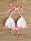 Plus Plain Halter Triangle Bikini Top