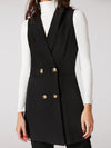 Shawl Collar Double Breasted Vest Blazer