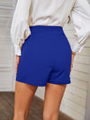 High Waist Fake Button Shorts