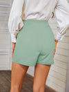 High Waist Fake Button Shorts