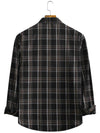 Men Plaid Curved Hem Shirt Without Tee