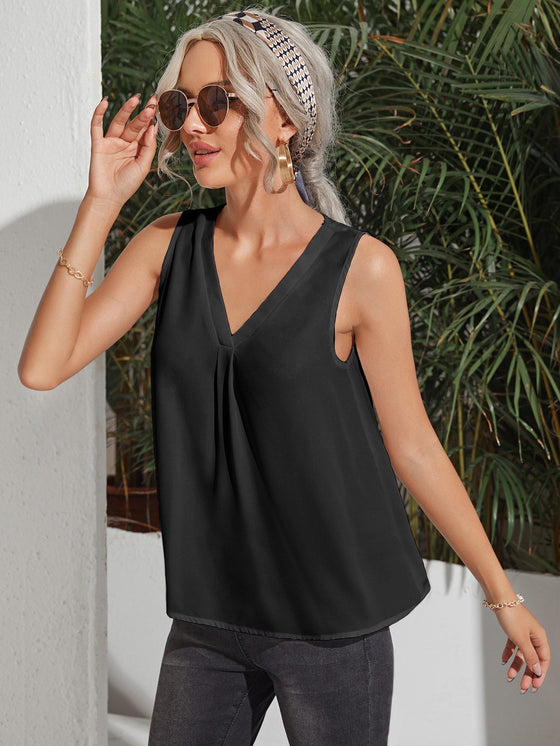 V neck Solid Top