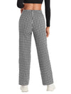 Gingham Straight Leg Pants