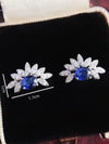 Cubic Zirconia Decor Stud Earrings