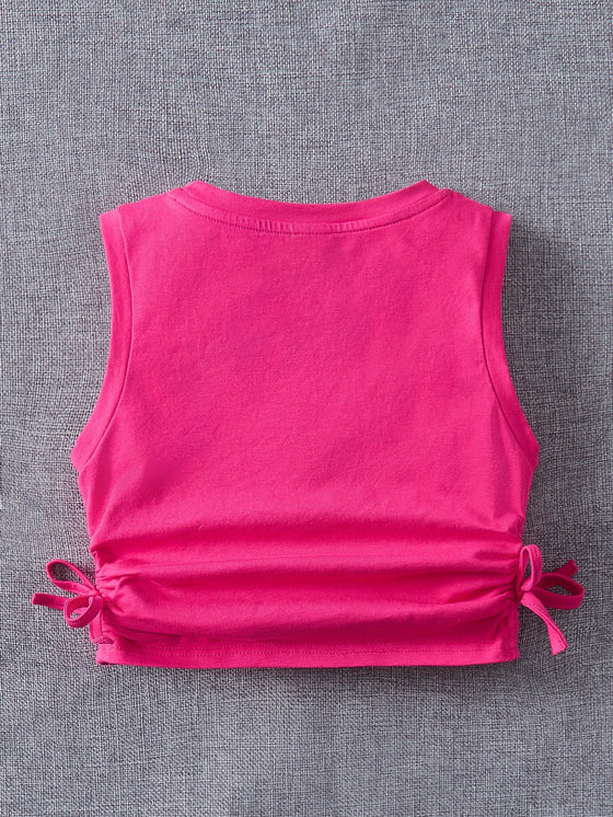 Kids EVRYDAY Girls Ruched Knot Side Tank Top