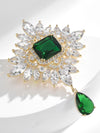 Cubic Zirconia Decor Brooch