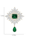 Cubic Zirconia Decor Brooch