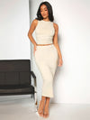 BAE Solid Ruched Tank Top & Pencil Skirt