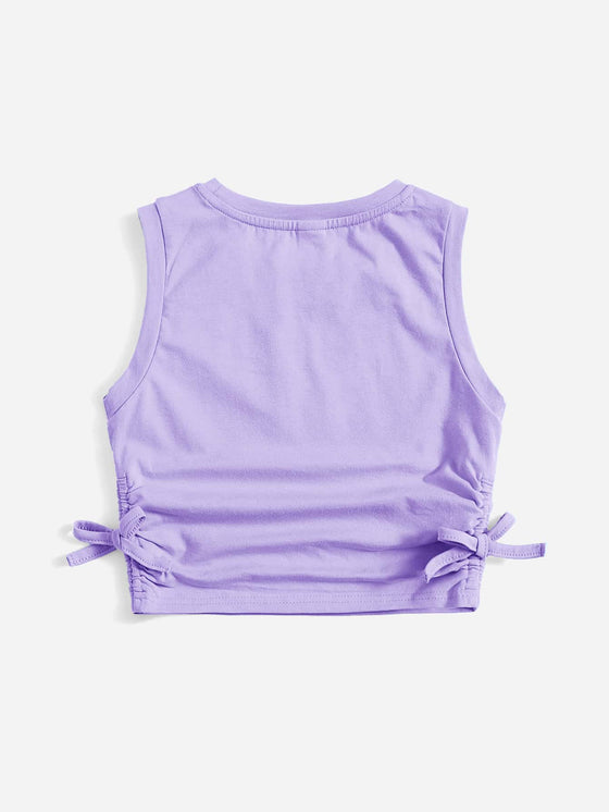 Kids EVRYDAY Girls Ruched Knot Side Tank Top