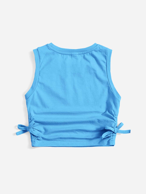 Kids EVRYDAY Girls Ruched Knot Side Tank Top