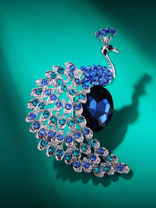  Rhinestone Peacock Decor Boutonniere