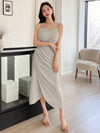 DAZY Solid Wrap Hem Cami Dress