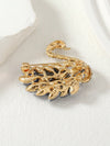 Rhinestone Swan Design Brooch