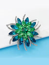 1pc Glamorous Zinc Alloy Rhinestone Flower Design Brooch For Women For Daily Decoration