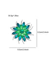 1pc Glamorous Zinc Alloy Rhinestone Flower Design Brooch For Women For Daily Decoration