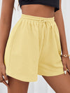 EZwear Drawstring Waist Patched Detail Shorts