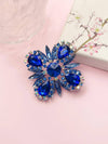 1pc Luxury Zinc Alloy Rhinestone Flower Design Brooch For Women For Party