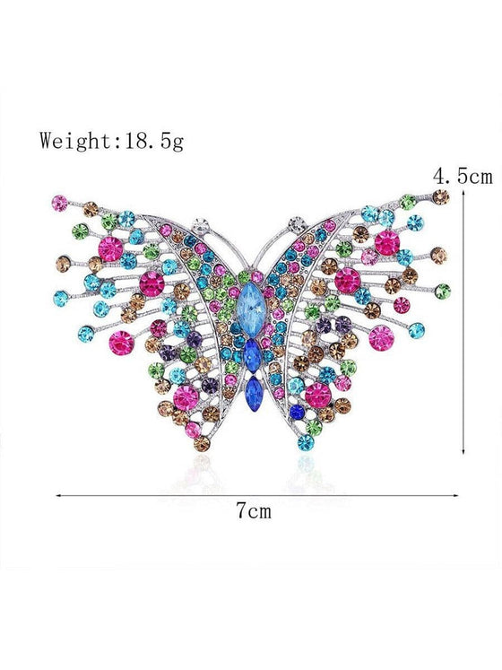 Rhinestone Butterfly Design Brooch