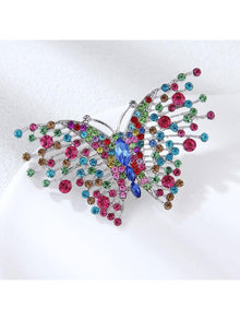  Rhinestone Butterfly Design Brooch