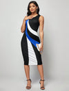 LUNE Color Block Bodycon Tank Dress