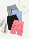 Yoga Basic 4pcs Seamless Scrunch Butt Wide Waistband Sports Shorts