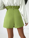 Privé Solid Ruffle Trim Shorts