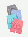 Yoga Basic 4pcs Seamless Scrunch Butt Wide Waistband Sports Shorts