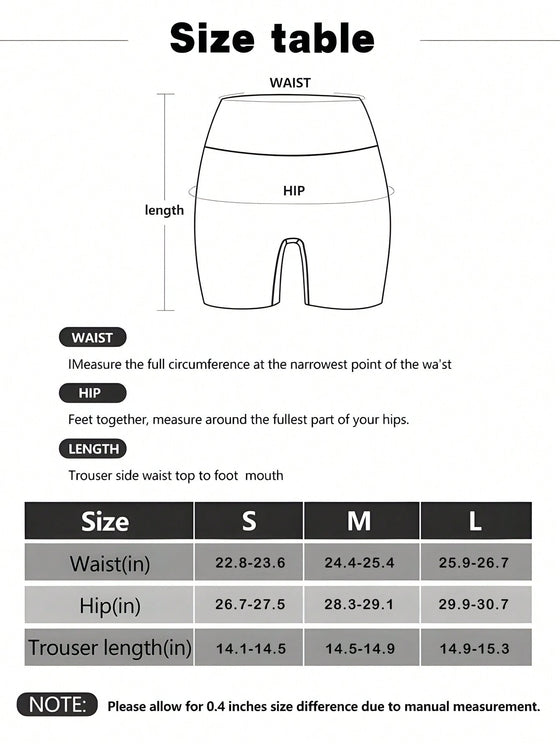 Yoga Basic 4pcs Seamless Scrunch Butt Wide Waistband Sports Shorts