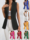 Privé Solid Single Button Vest Blazer