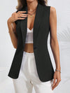 Privé Solid Single Button Vest Blazer