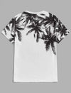 Men Tropical Print Tee