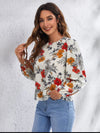 KEYHOLE BACK FLORAL PRINT TOP