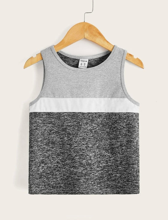 Toddler Boys Colorblock & Marled Tank Top