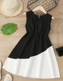  Girls Two Tone Sleeveless Dress