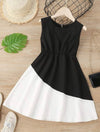 Girls Two Tone Sleeveless Dress