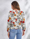 KEYHOLE BACK FLORAL PRINT TOP