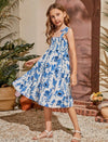 Girls Floral Knot Shoulder Cami Dress